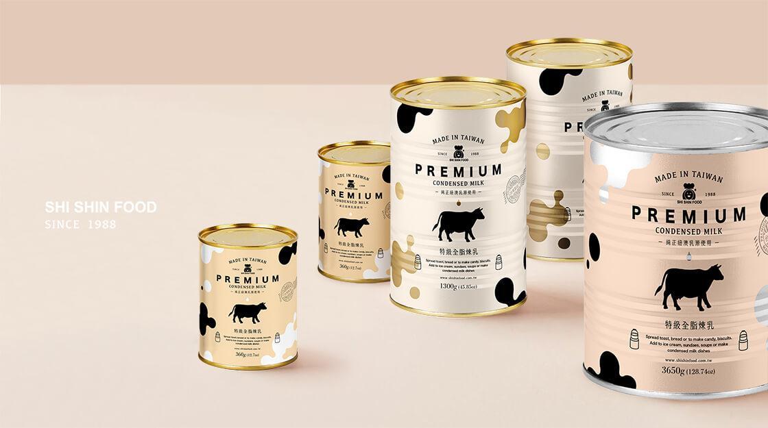 世鑫食品－煉乳系列鐵罐設計