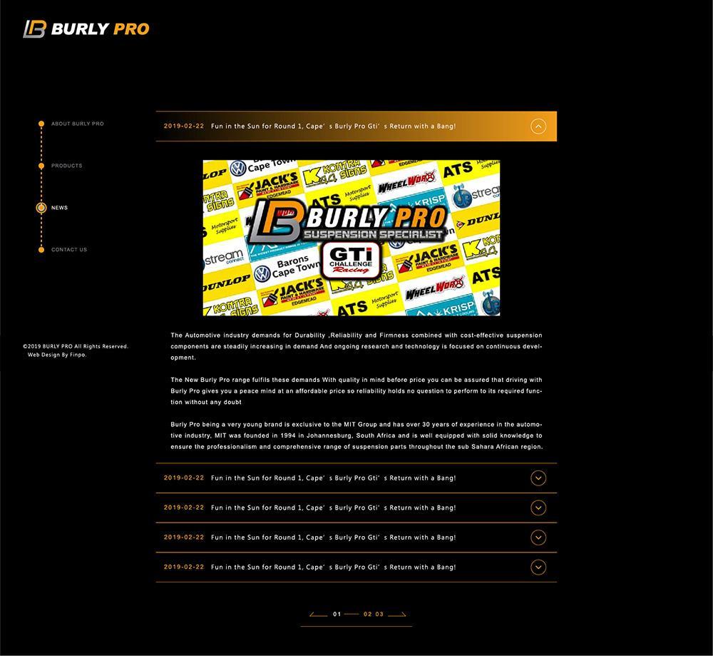 BURLY PRO 官網設計 作品圖 11