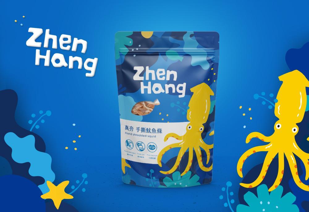 真夯手撕魷魚 條袋裝設計 作品圖 2