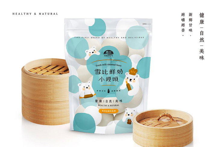 雪比雪比優格饅頭包裝設計