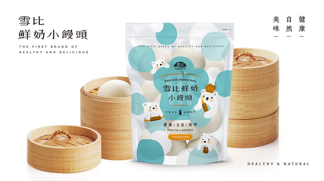 雪比雪比優格饅頭包裝設計