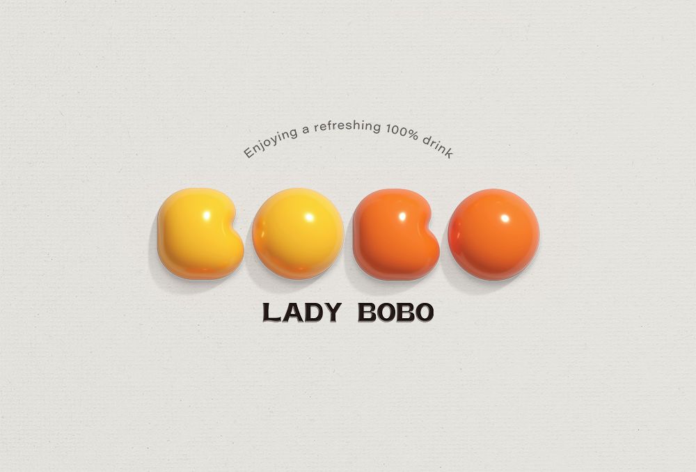 圓圓小姐Lady BoBo 飲品品牌設計 作品圖 1