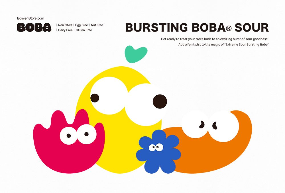 BOSSEN 酸爆珠sour bursting bboba 包裝系列設計 作品圖 1