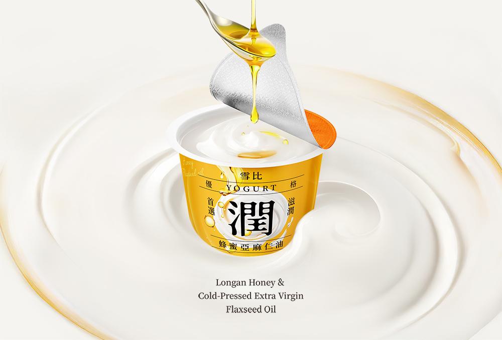 雪比蜂蜜亞麻仁優格包裝設計