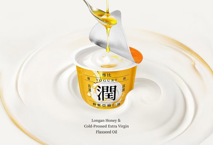 雪比蜂蜜亞麻仁優格包裝設計