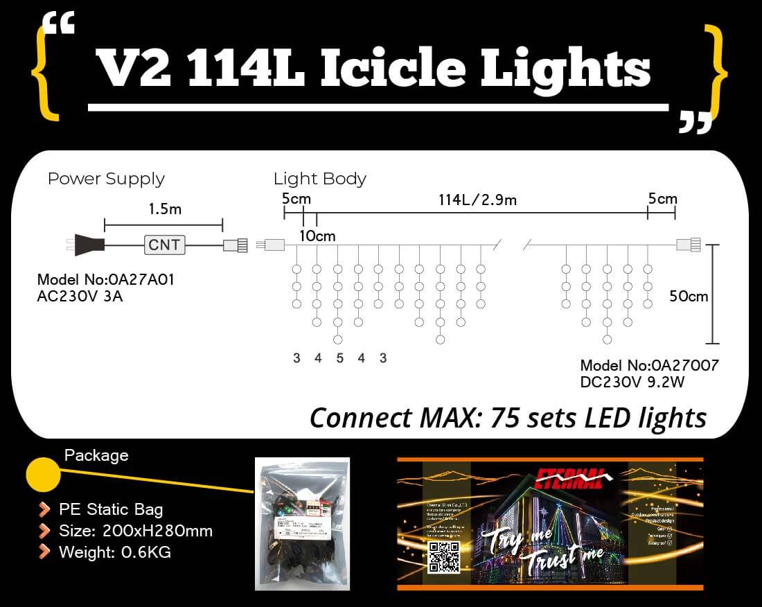 etb lights;landscape decoration;icicle light