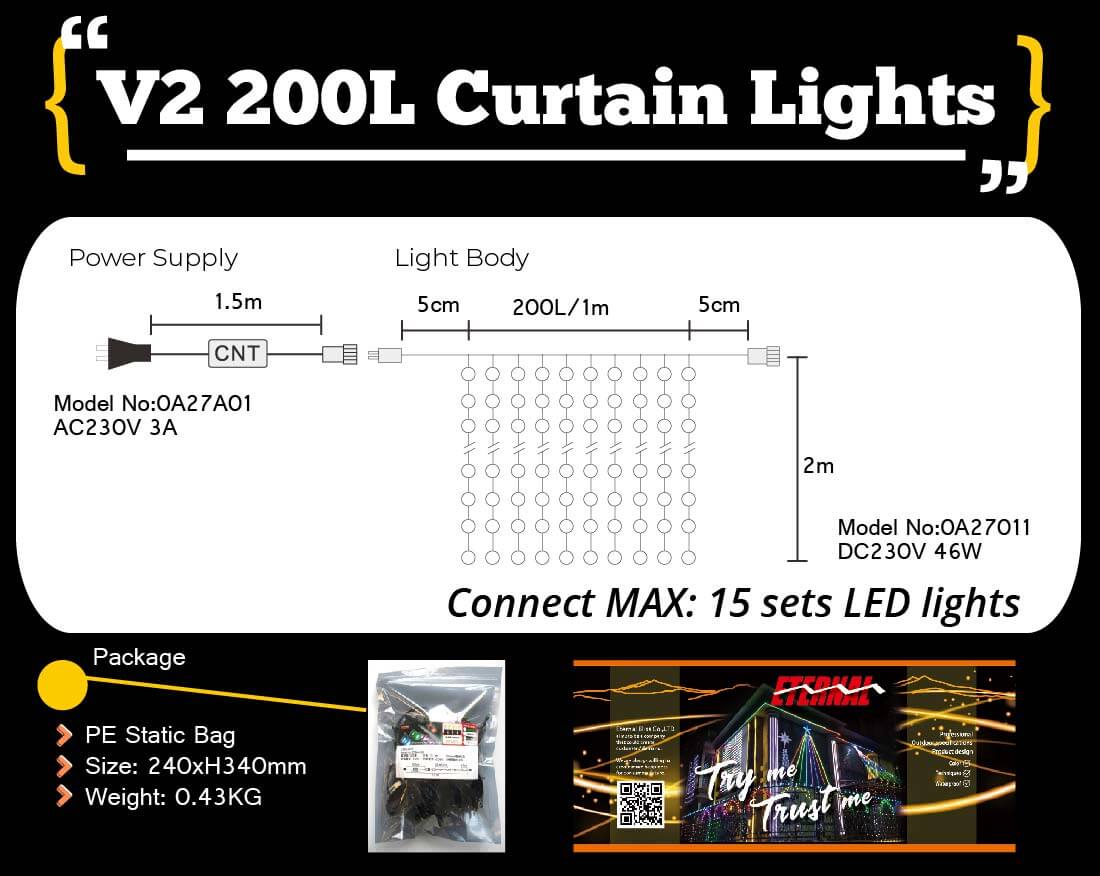 etb lights;landscape decoration;curtain light