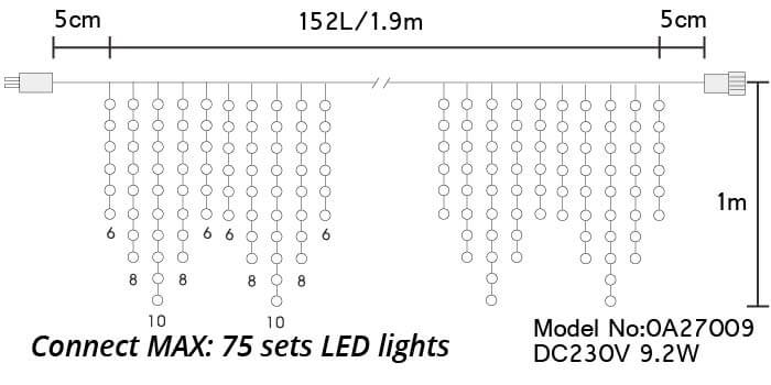 etb lights;icicle light;outdoor decoration