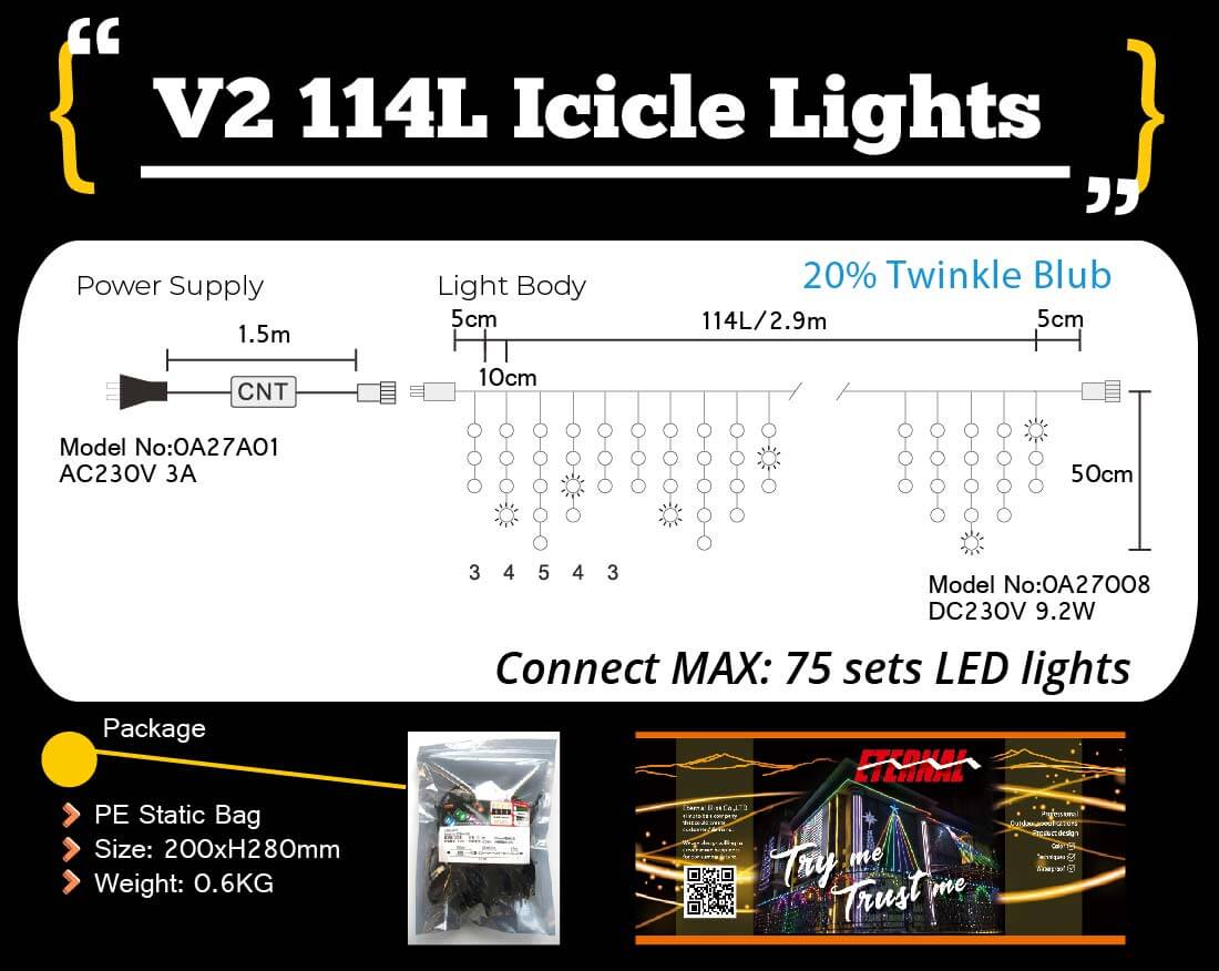 etb lights;landscape decoration;icicle light
