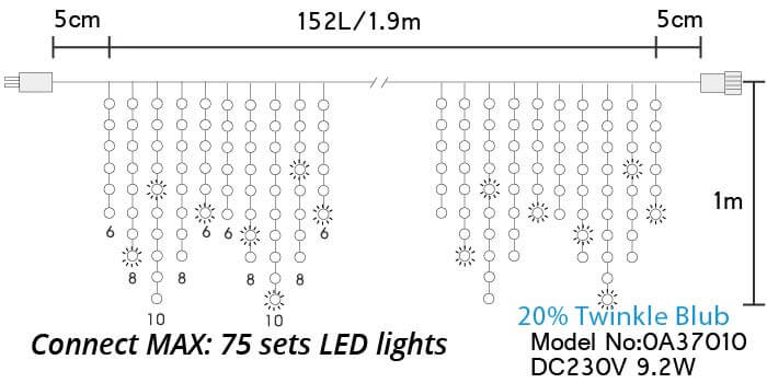 etb lights;icicle light;outdoor decoration