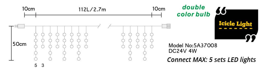 etb lights;icicle light;outdoor decoration 