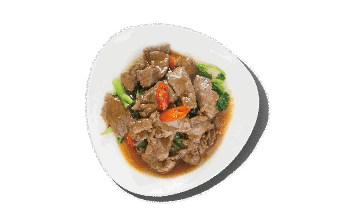 Beef with Chinese Kale
