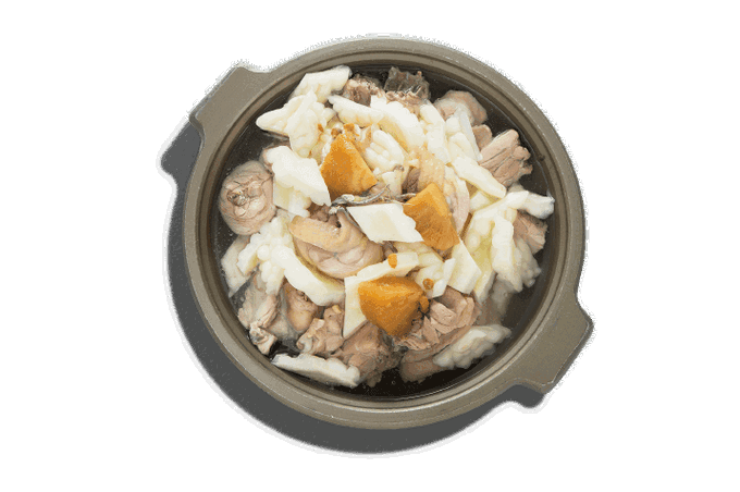 Chicken Hot Pot with Sliced Pineapple and Bitter Gourds