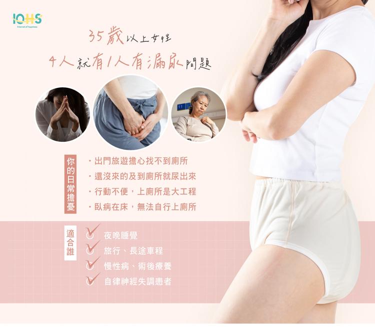 【IOHS十分幸福】日本速吸女性尿用內褲_300c.c_01.jpg
