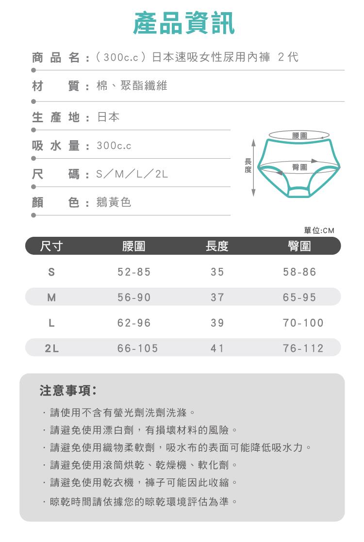 【IOHS十分幸福】日本速吸女性尿用內褲_300c.c_12.jpg