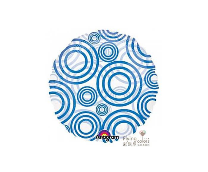 18吋圓形-藍條紋(45cm)