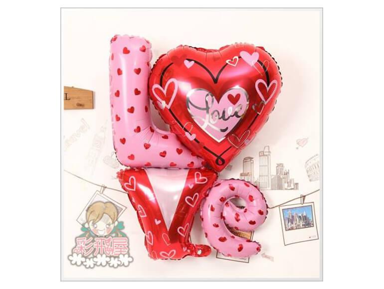 36吋LOVE愛戀粉 鋁箔氣球(81*91cm)