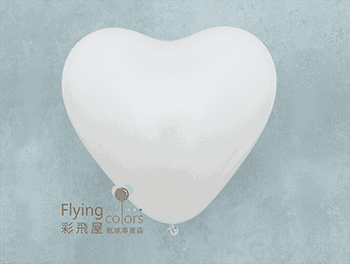 5吋心型標準粉面氣球-H.B[標準白色](100顆/包)