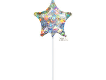 ஐ9吋星形[雷射銀](1袋2個價)(22cm)
