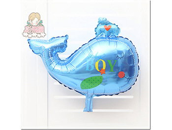 ஐ小造型 It Is a Boy 愛戀鯨魚[淺藍色](50cm*38cm)