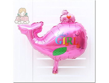 ஐ小造型 It Is a Girl 愛戀鯨魚[粉紅色](50cm*38cm)