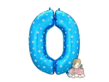 ஐ 16吋[藍色星星]數字鋁箔氣球[ 0~9 ]