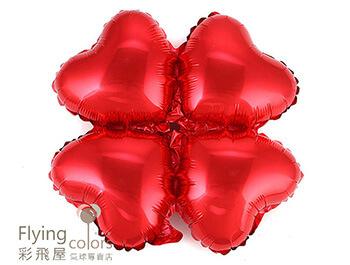 ஐ心型四輪鋁箔氣球[紅　色](44cm*44cm)(一袋10顆)