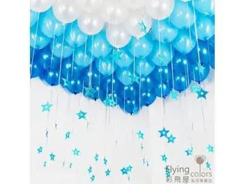 裝飾雨絲吊墜[五角星星片+雨絲+點膠]      氣球裝飾,生日派對佈置, 營造浪漫求婚氣氛