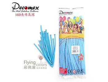 160長條標準粉面氣球-Decomex[天空藍色](100顆/包)