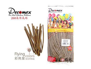 260長條標準粉面氣球-Decomex[淺棕色](100顆/包)