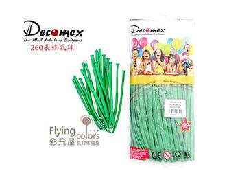 260長條標準粉面氣球-Decomex[標準綠色](100顆/包)