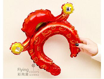 ஐ頭飾髮箍氣球-財神帽B款(38*30cm) 財神爺 氣球 樂透財神