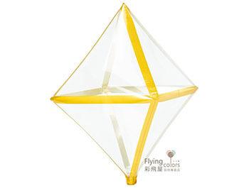 正八面體氣球-透明 線條金色(1袋3顆價)(63*38cm)