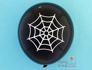 10吋圓型蜘蛛網氣球[黑色]-不含貼紙🕷️