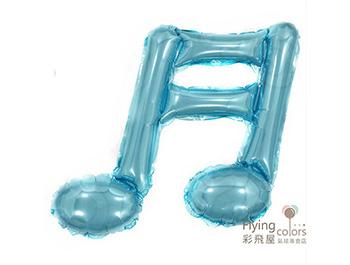 ஐ雙音符鋁箔氣球-自動封口[淺藍色](44cm*42cm)