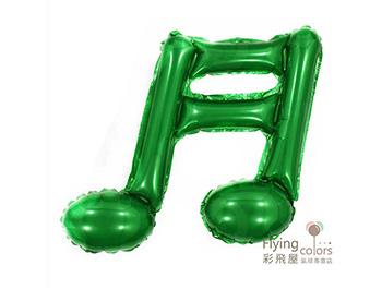 ஐ雙音符鋁箔氣球-自動封口[綠色](44cm*42cm)