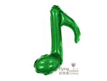 ஐ單音符鋁箔氣球-自動封口[綠色](44cm*23cm)