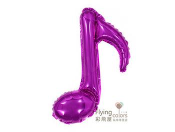 ஐ單音符鋁箔氣球-自動封口[桃紅色](44cm*23cm)