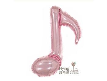 ஐ單音符鋁箔氣球-自動封口[粉紅色](44cm*23cm)