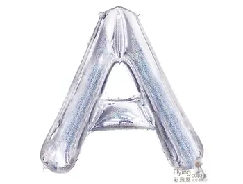 16吋[雷射銀]英文字母鋁箔氣球A~Z