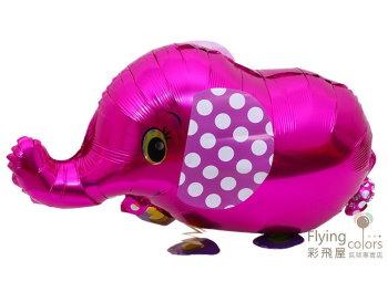 寵物散步氣球-桃紅色大象(80*44cm)