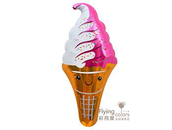 草莓雙色冰淇淋 鋁箔氣球(88*48cm)