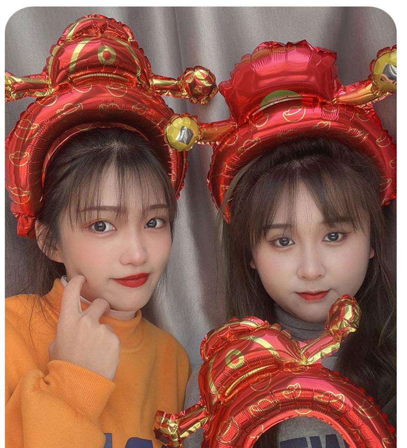 新年裝扮,財神爺氣球,樂透 財神帽,頭飾髮箍氣球,好采頭.jpg