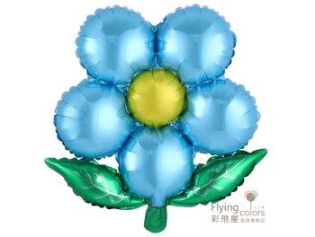 ஐ最耐久的氣球花-五瓣綠葉[淺藍色花瓣+黃色花心]兩款尺寸供選擇