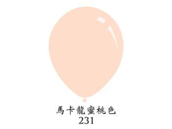 9吋圓形標準粉面氣球-Decomex[標準馬卡龍蜜桃色](100顆/包)-單色包裝