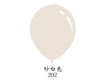 9吋圓形標準粉面氣球-Decomex[標準砂白色](100顆/包)-單色包裝
