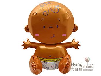ஐ 4D立體坐立嬰兒寶寶[男寶寶] 鋁箔氣球