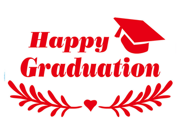 「轉印貼紙」Happy Graduation B款 透明波波球、泡泡球、持久球-畢業氣球專用轉印貼紙