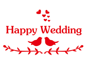 「轉印貼紙」Happy Wedding 婚禮愛情鳥 波波球 持久球 透明氣球貼紙