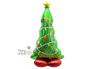 ஐ四輪站立直立聖誕樹鋁箔氣球(成品:127*69cm)